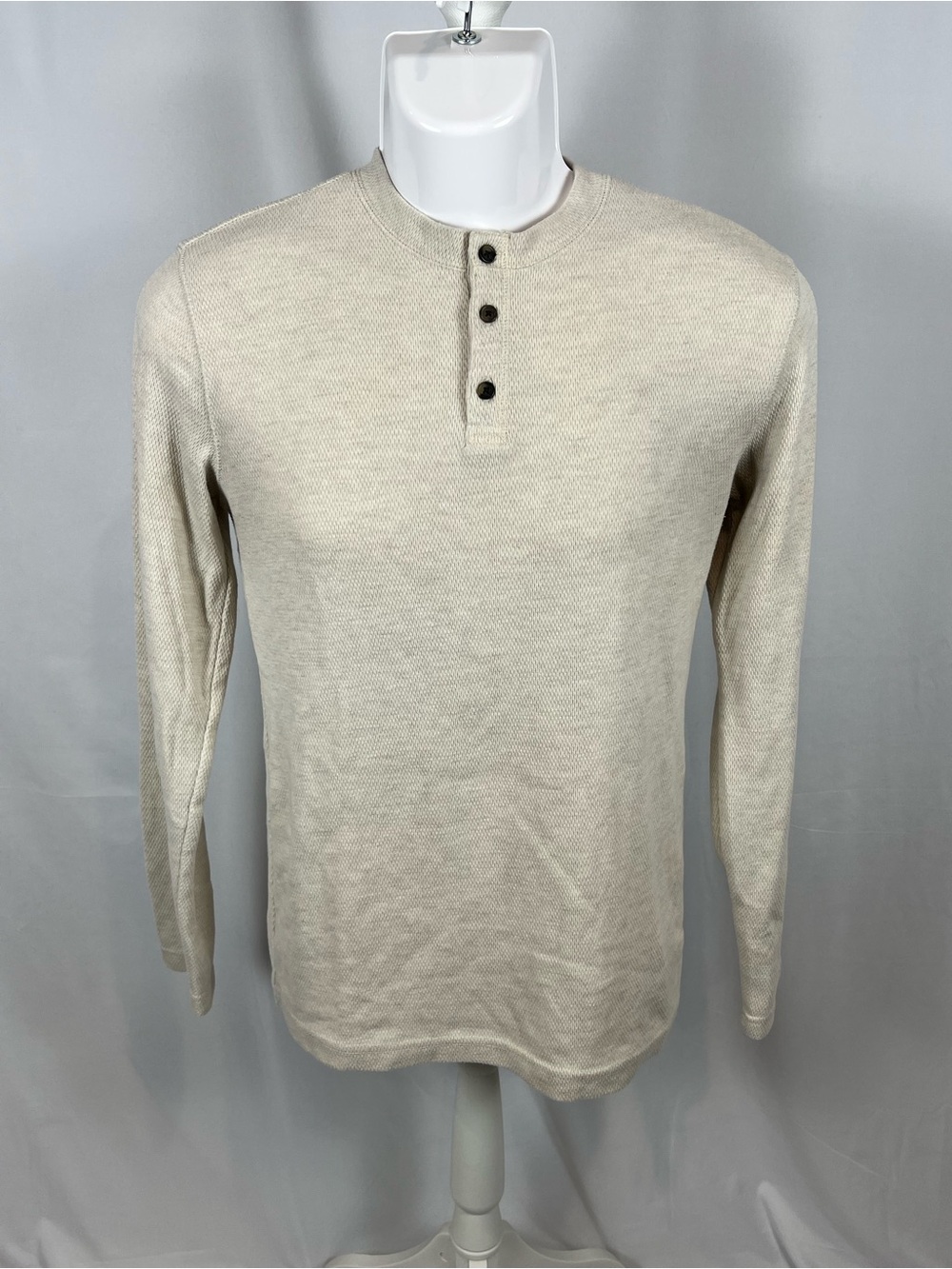 St. John's Bay Men's Long Sleeve Henley - Cream